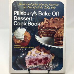 1968 Edition Vintage Pillsbury's Bake Off Dessert Cook Book Hardbound Book